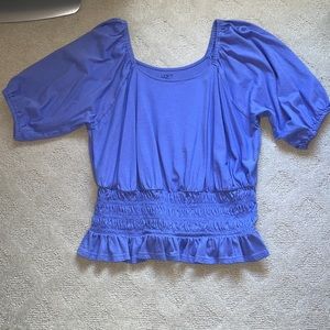 “LOFT” BUNDLE! PERIWINKLE TOP SIZE L and “CHASE 54” SKORT SIZE 8